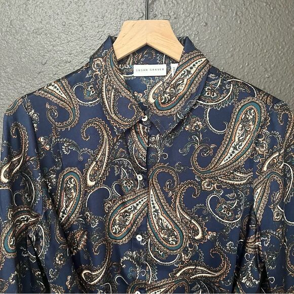 Susan Graver Regular Printed Woven Button-Front Duster w/ Belt - Picture 7 of 16